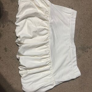 White Ruffled Mini Skirt